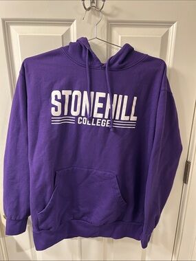 MV Sport Purple Stonehill College Crewneck Hoodie